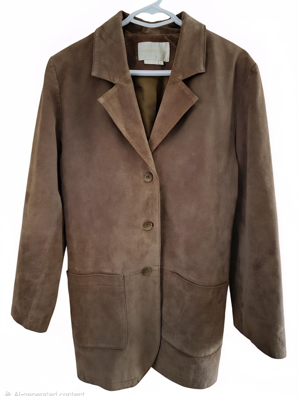 Vintage Margaret Godfrey brown suede Leather jacket Size 10